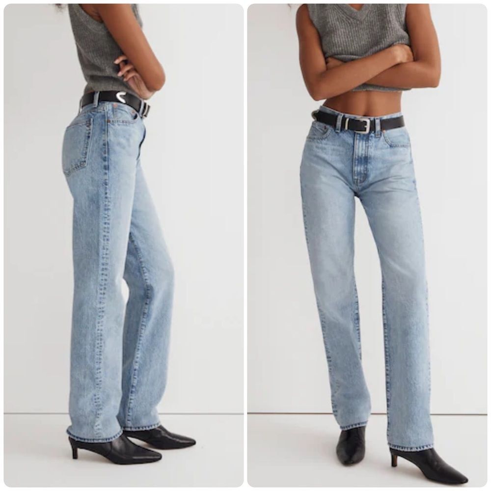 MADEWELL The '90s Straight Jean Mercer Wash Rigid Size 28 - Picture 1 of 16